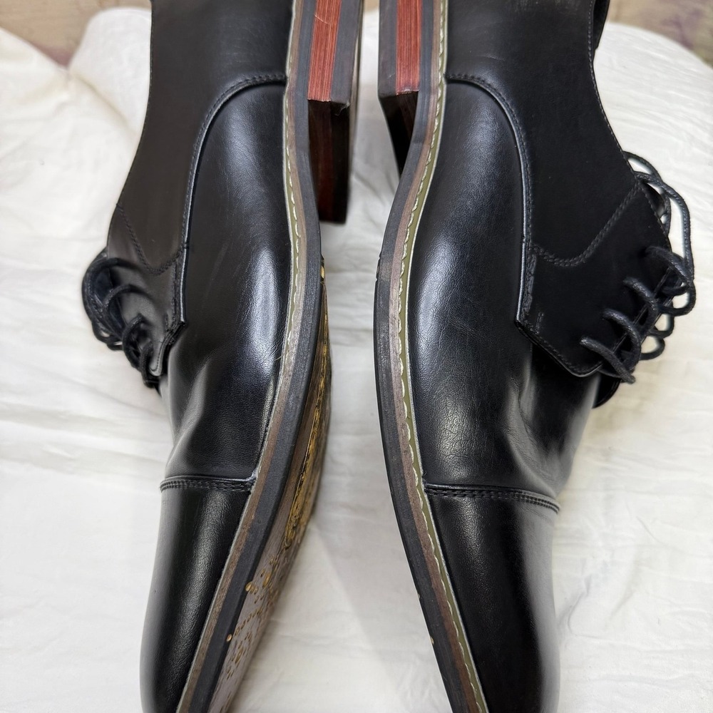Mofri Men's Classic Modern Oxford Lace Dress Shoes,Size 12 Black - Picture 11 of 13